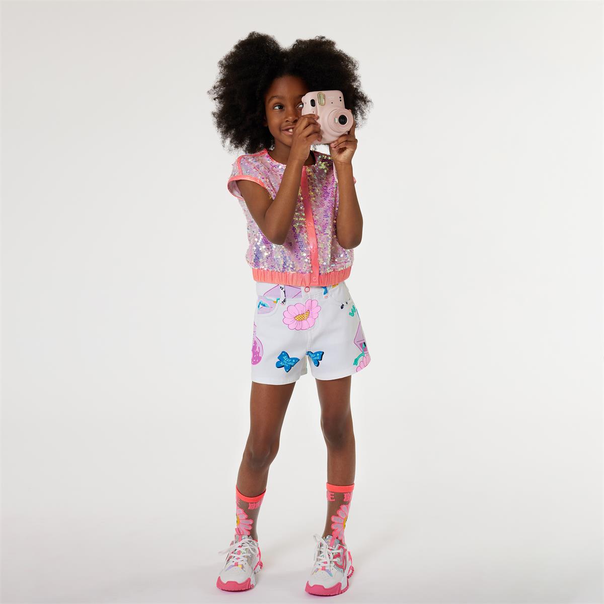 Girls Pink Sequin Jacket