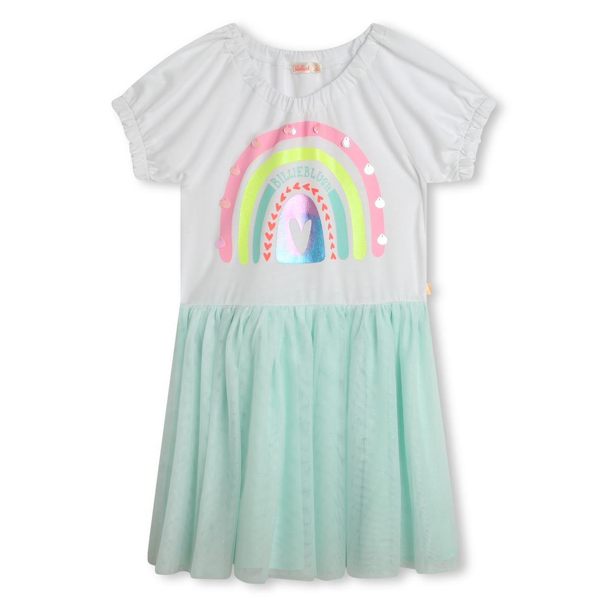 Girls White Rainbow Dress