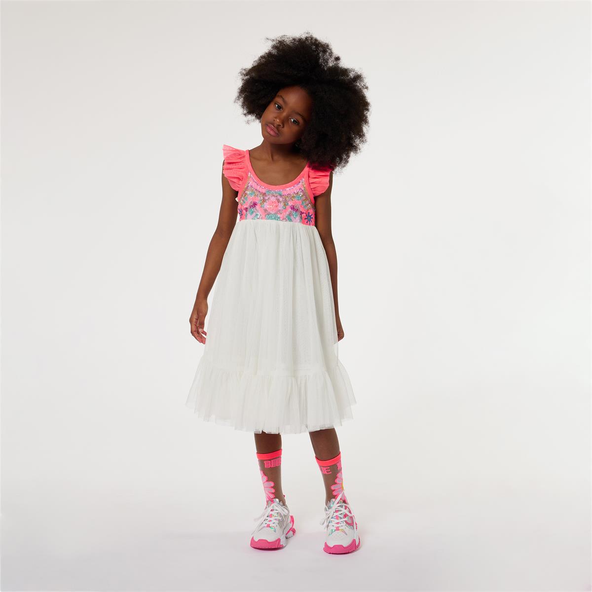 Girls White Tulle Dress