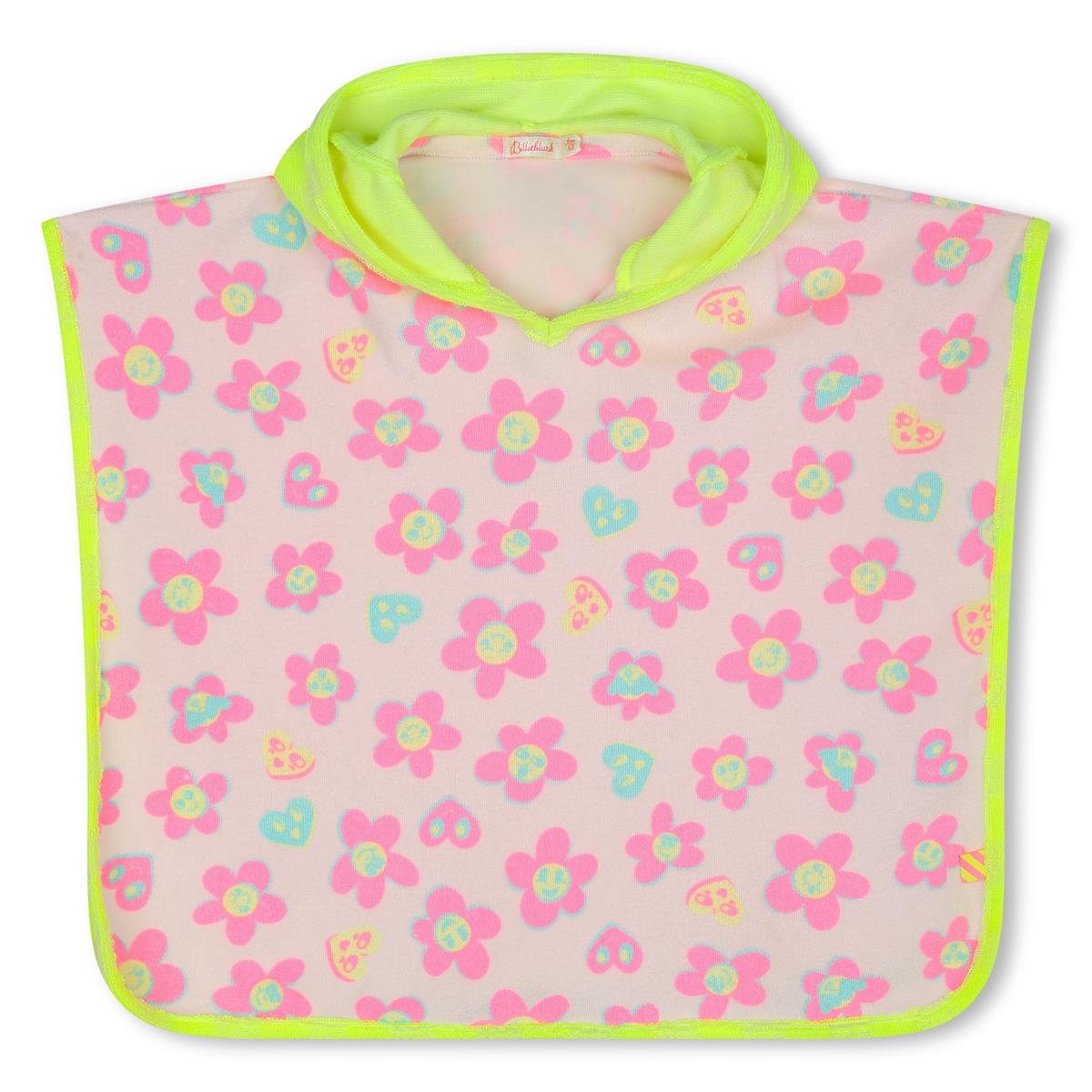 Girls Pink Flower Bath Towel