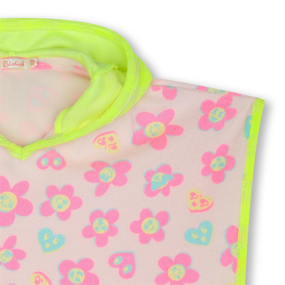 Girls Pink Flower Bath Towel