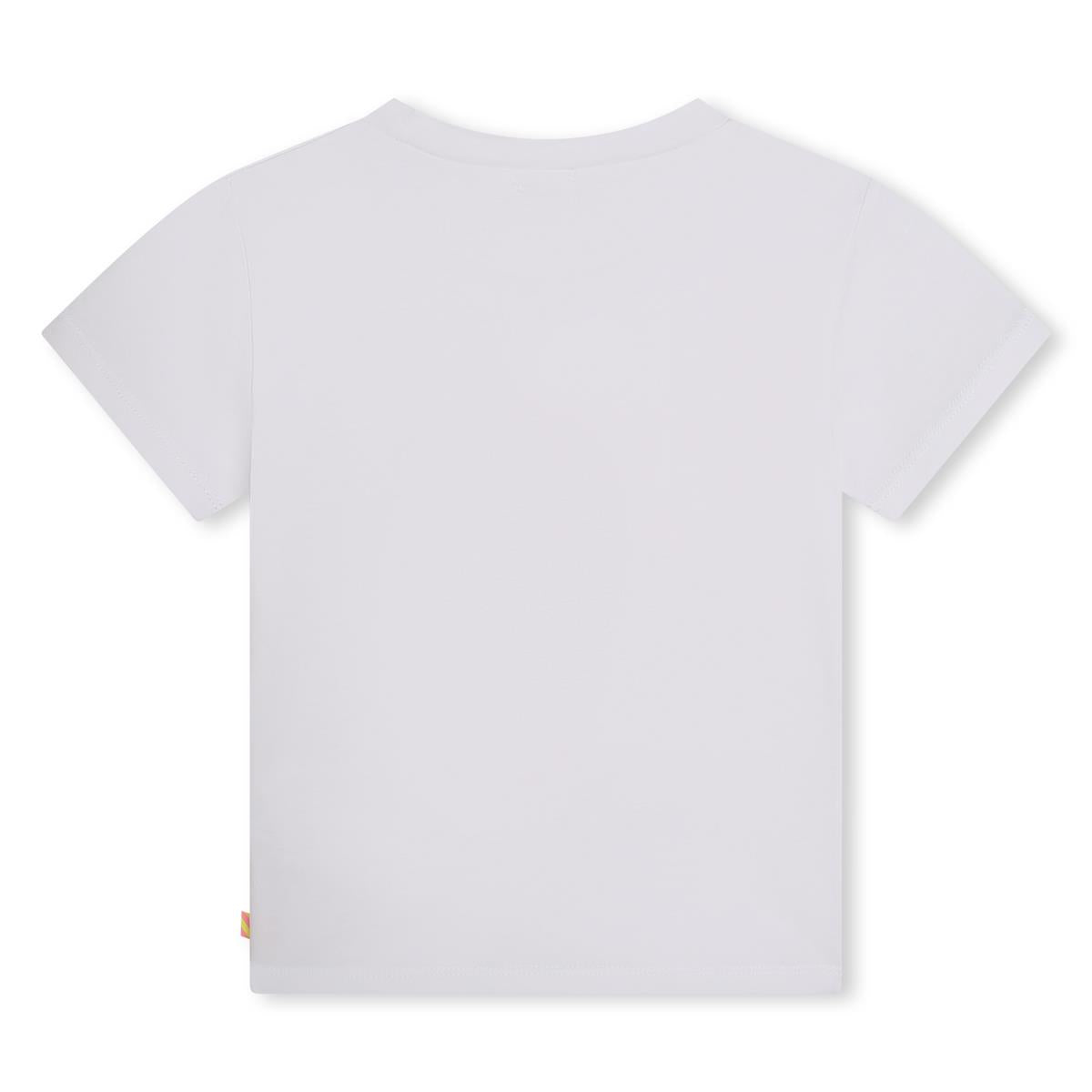 Girls White Cotton T-Shirt