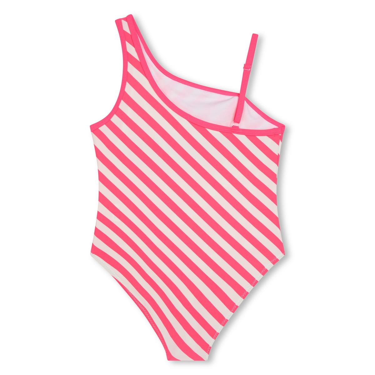 Girls Pink Stripes Swimsuit