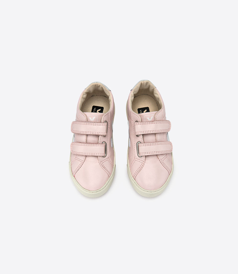 Girls Pink & White "V" Shoes
