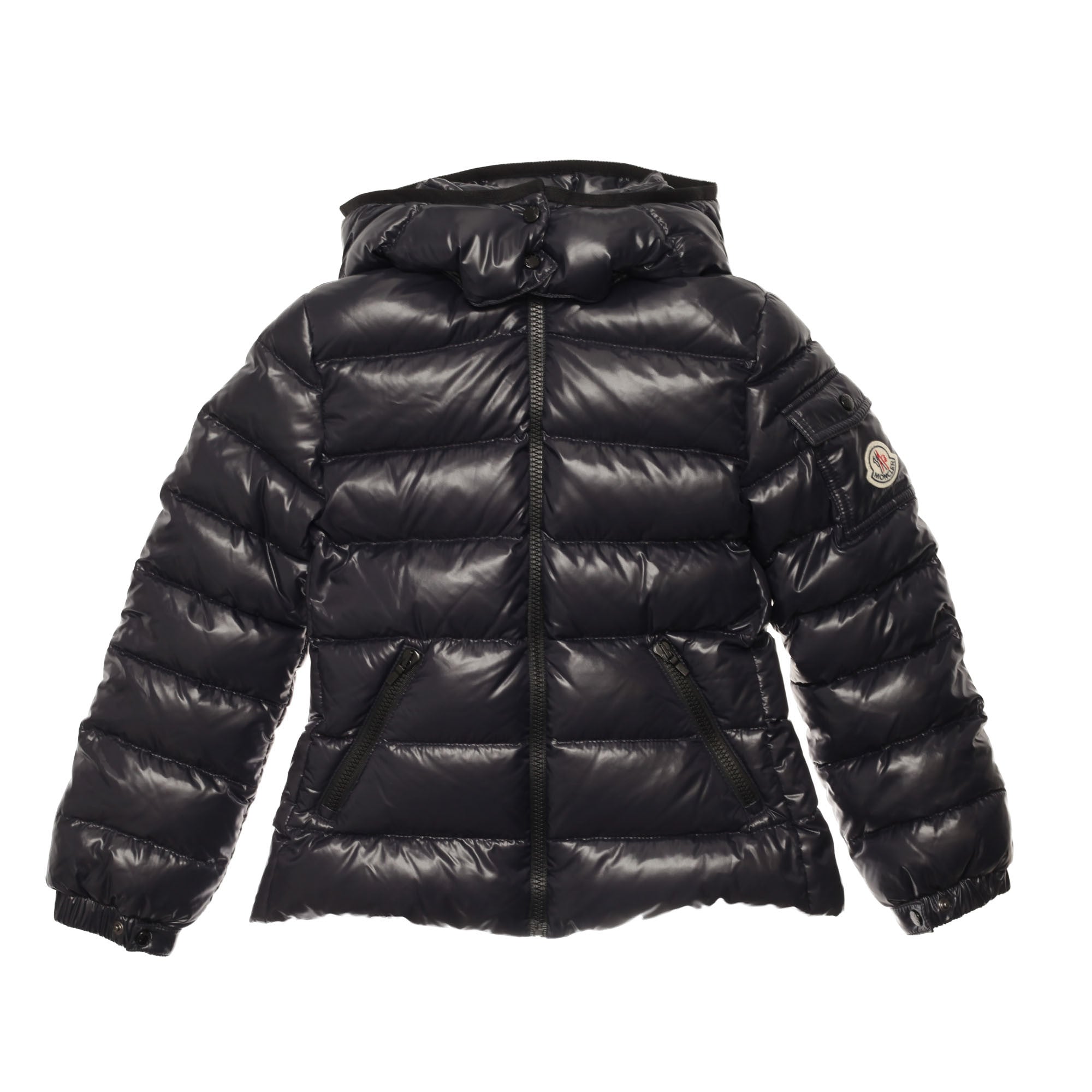 Girls Navy Blue Hooded Padded Down 'Bady' Jacket - CÉMAROSE | Children's Fashion Store - 1