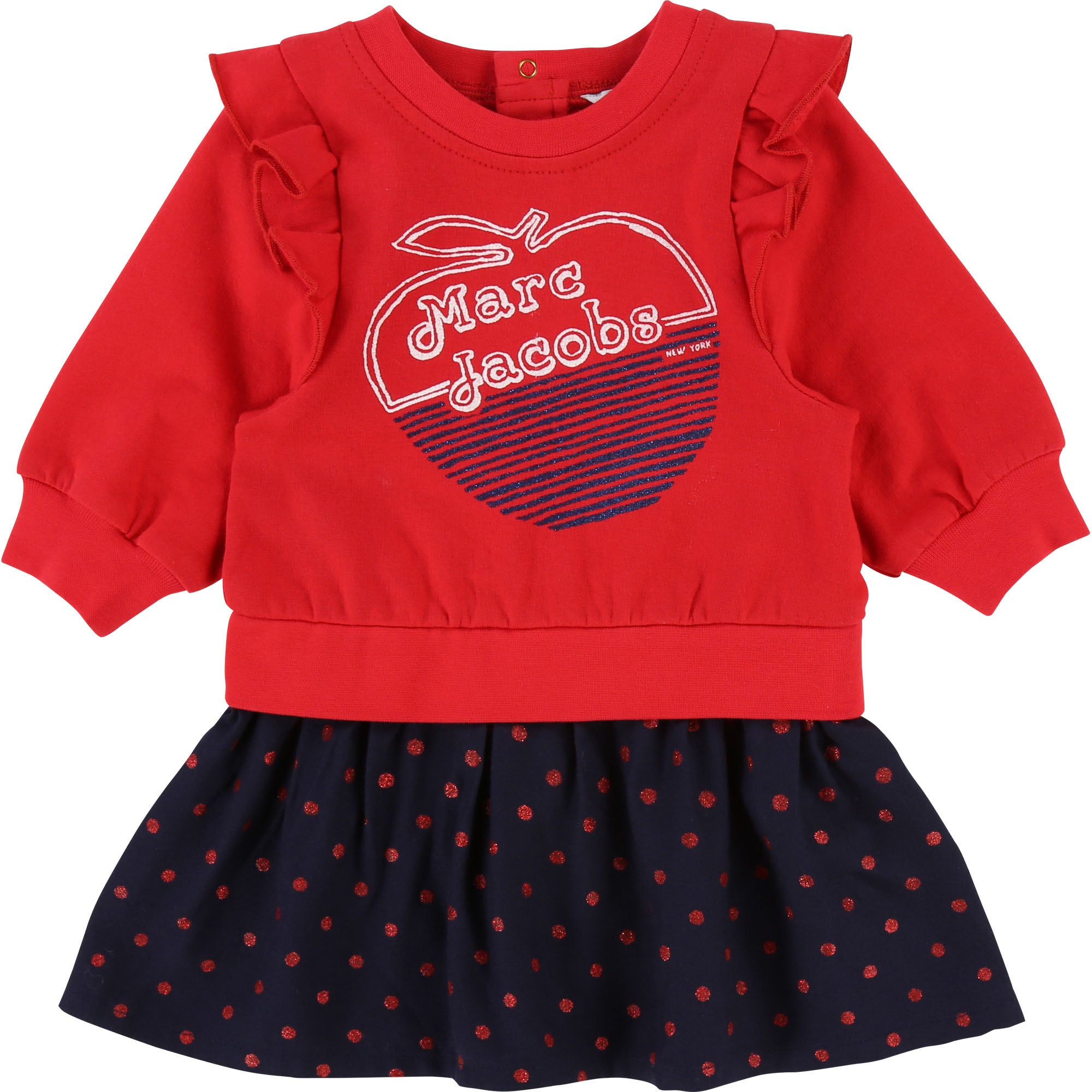 Baby Girl Pop Red Cotton Dress