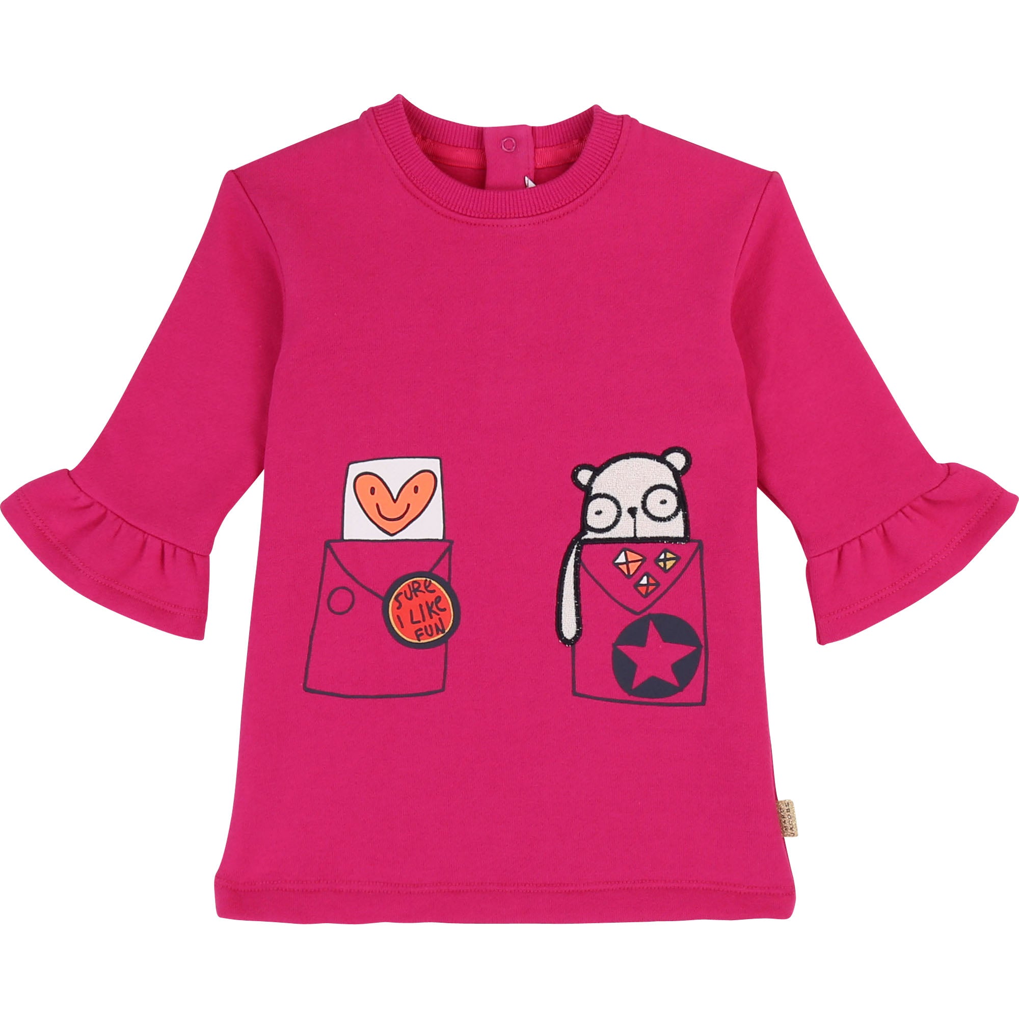 Baby Girls Pink Pattern Cotton Dress