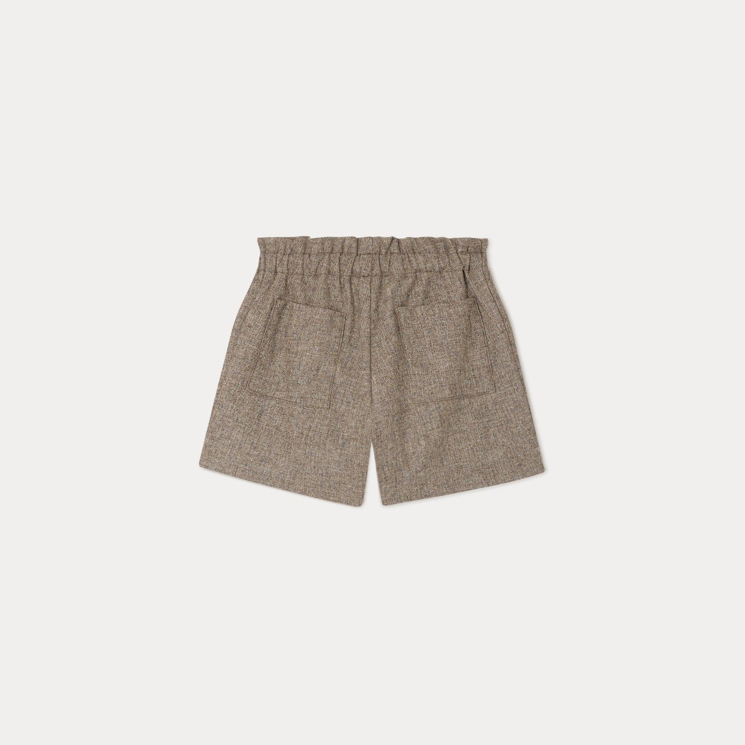 Girls Beige Wool Shorts