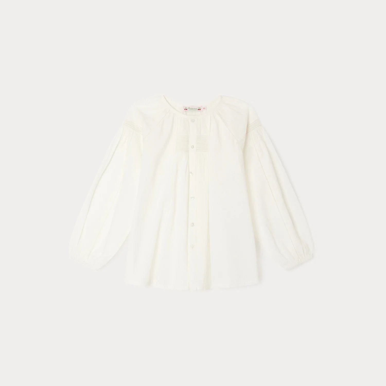 Girls White Cotton Shirt