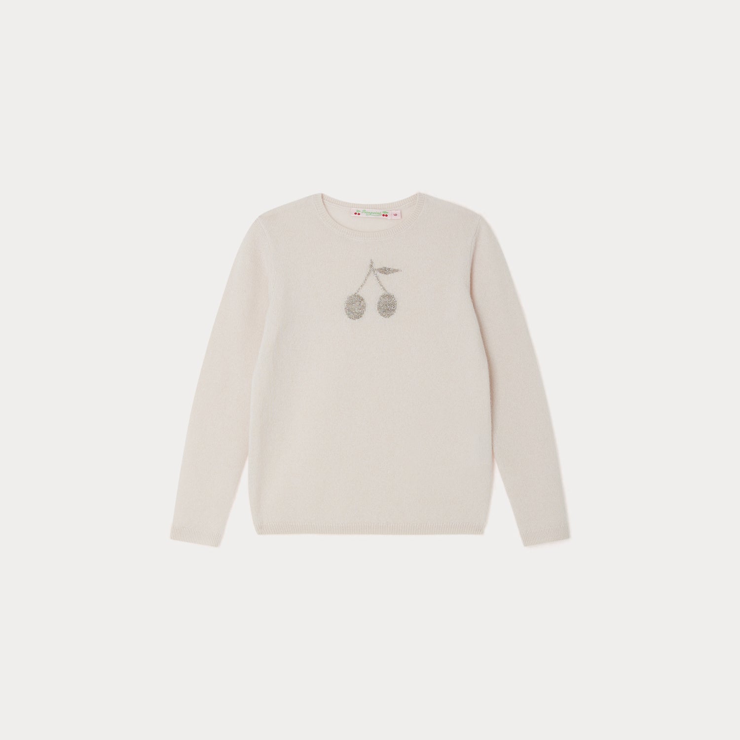 Girls White Logo Cashmere Sweater