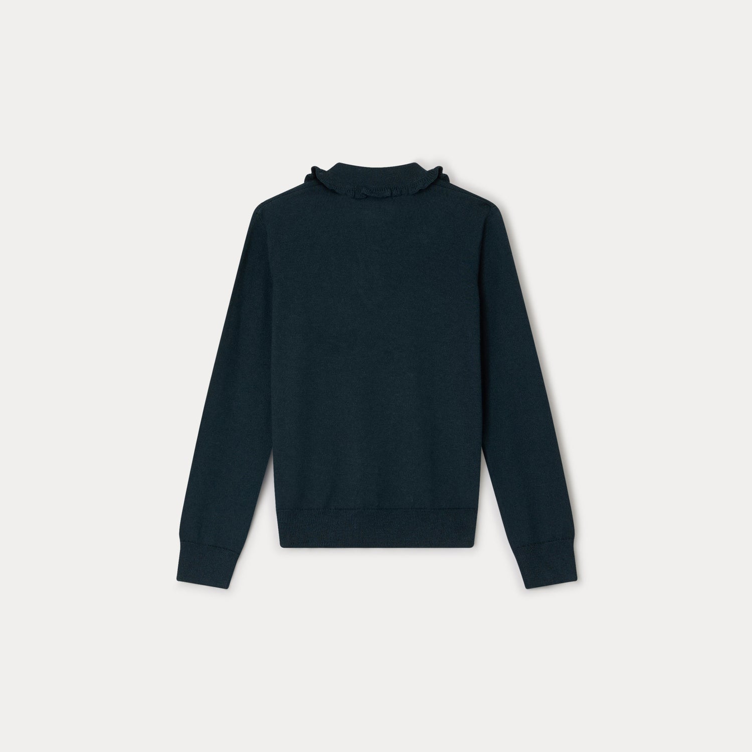 Girls Dark Green Cotton Sweater