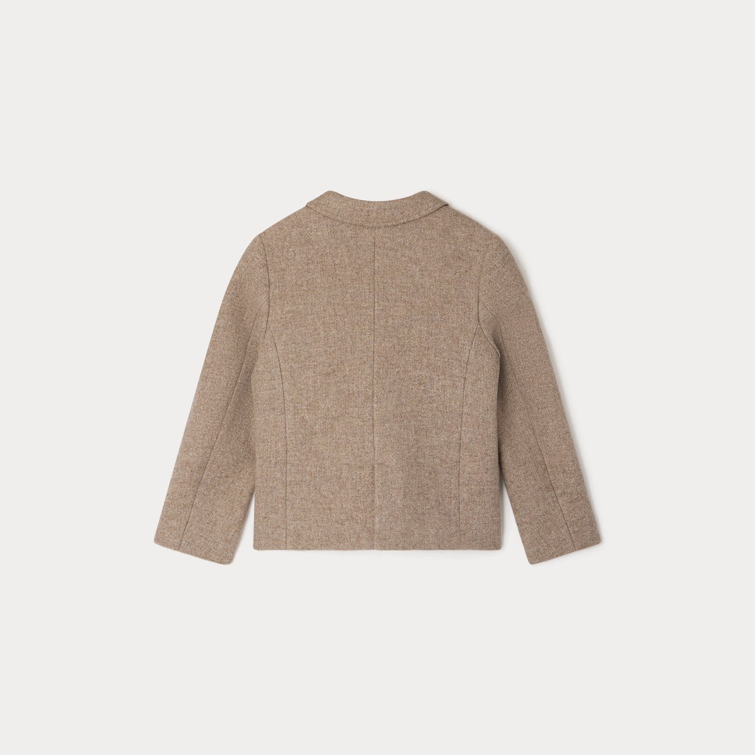 Girls Beige Wool Coat