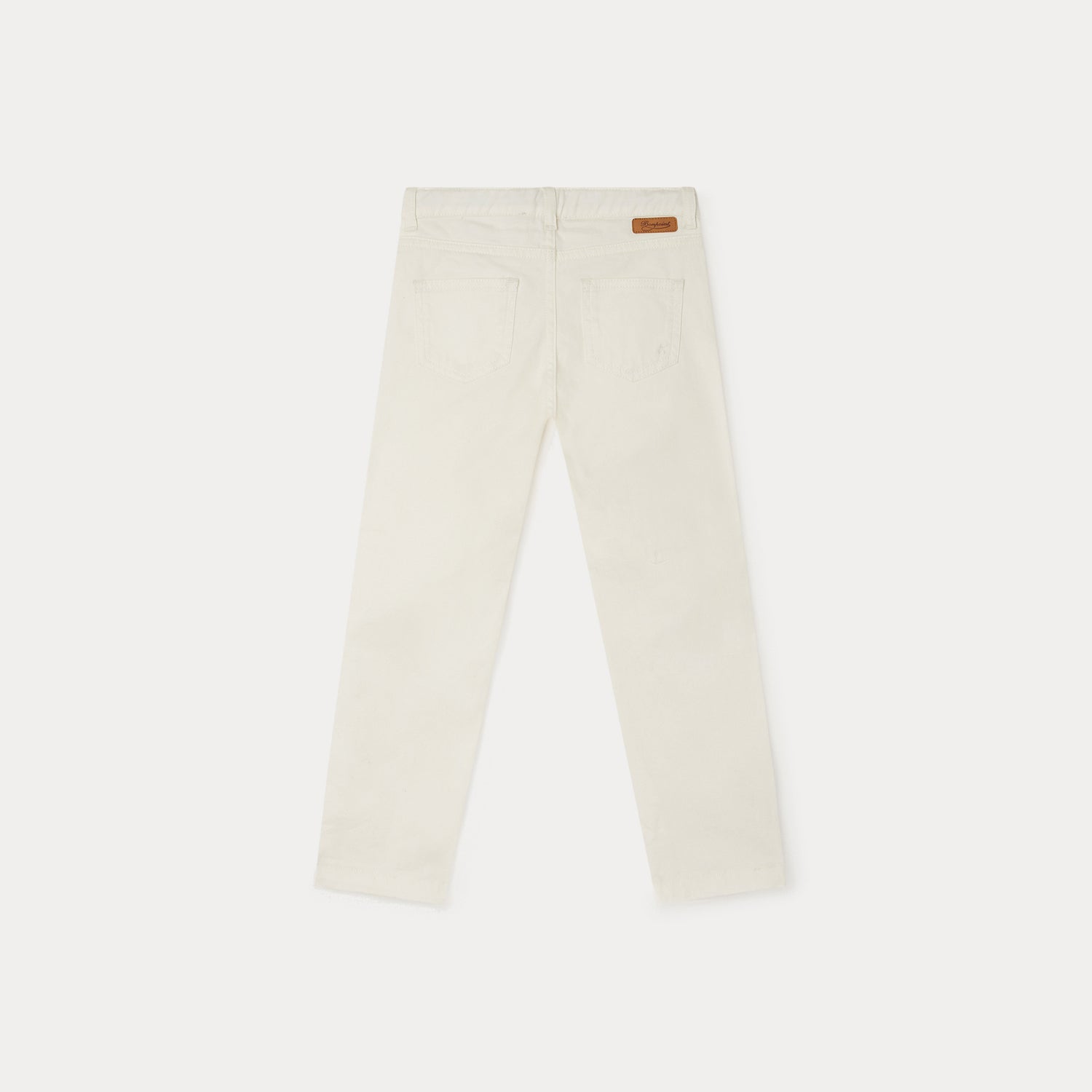 Girls White Denim Trousers