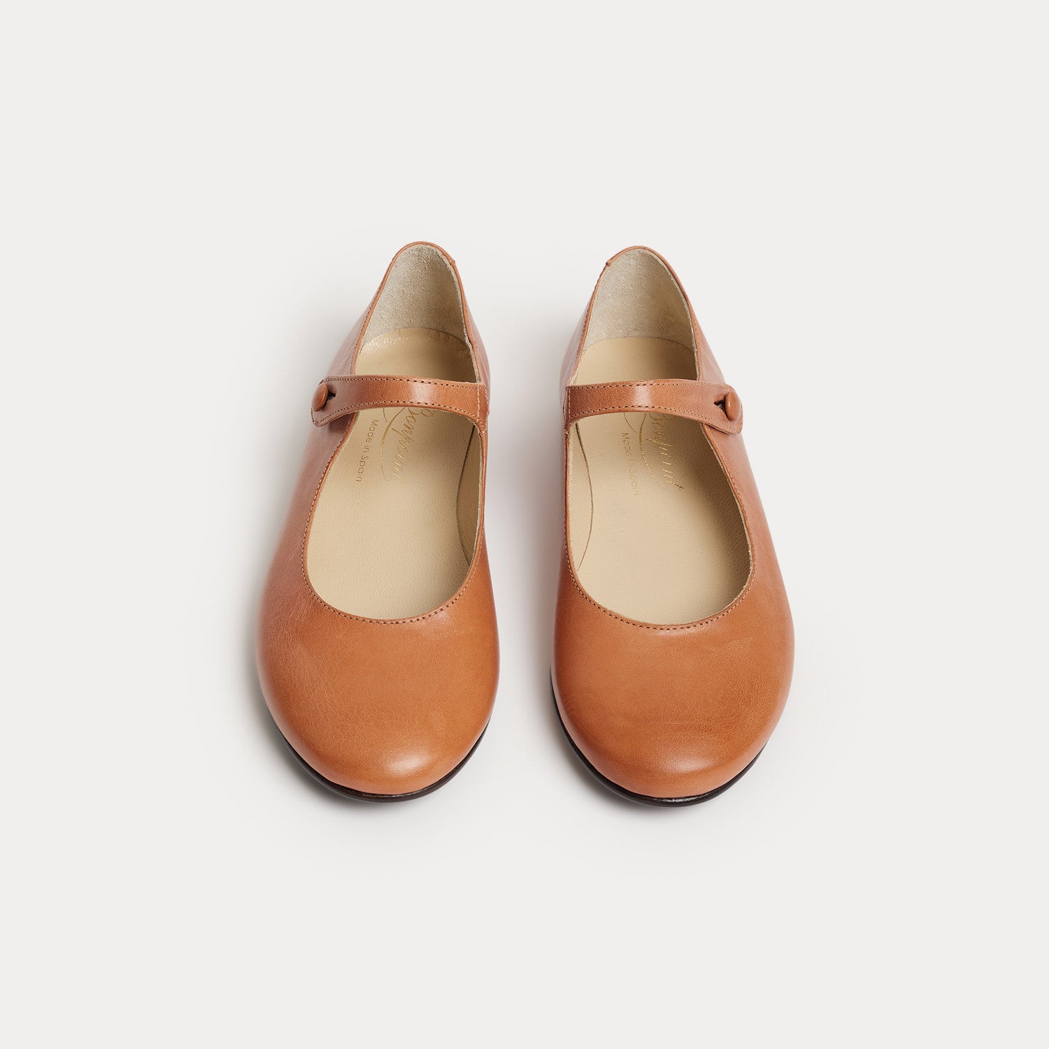 Girls Caramel Falt Shoes