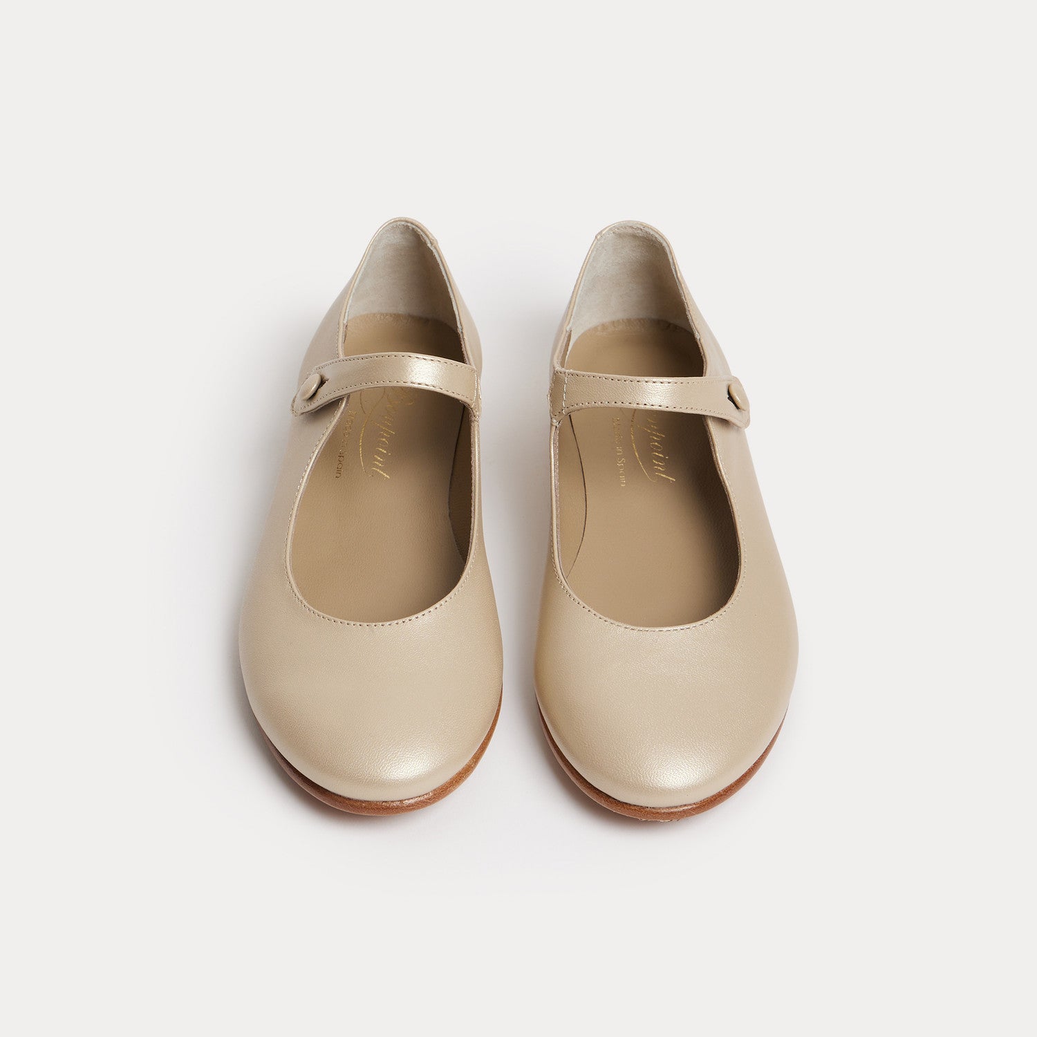 Girls Beige Flat Shoes