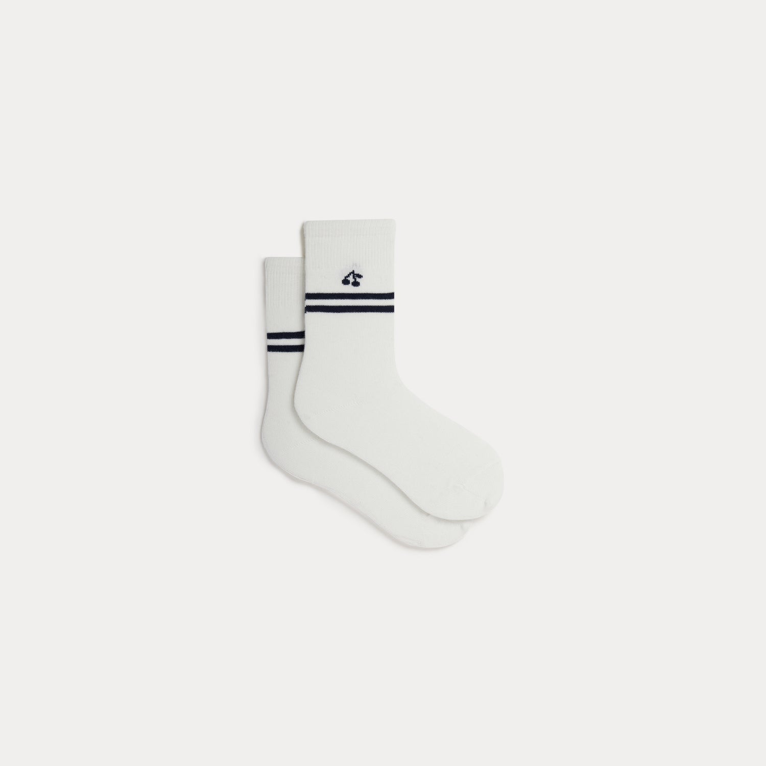 Girls White Logo Cotton Socks