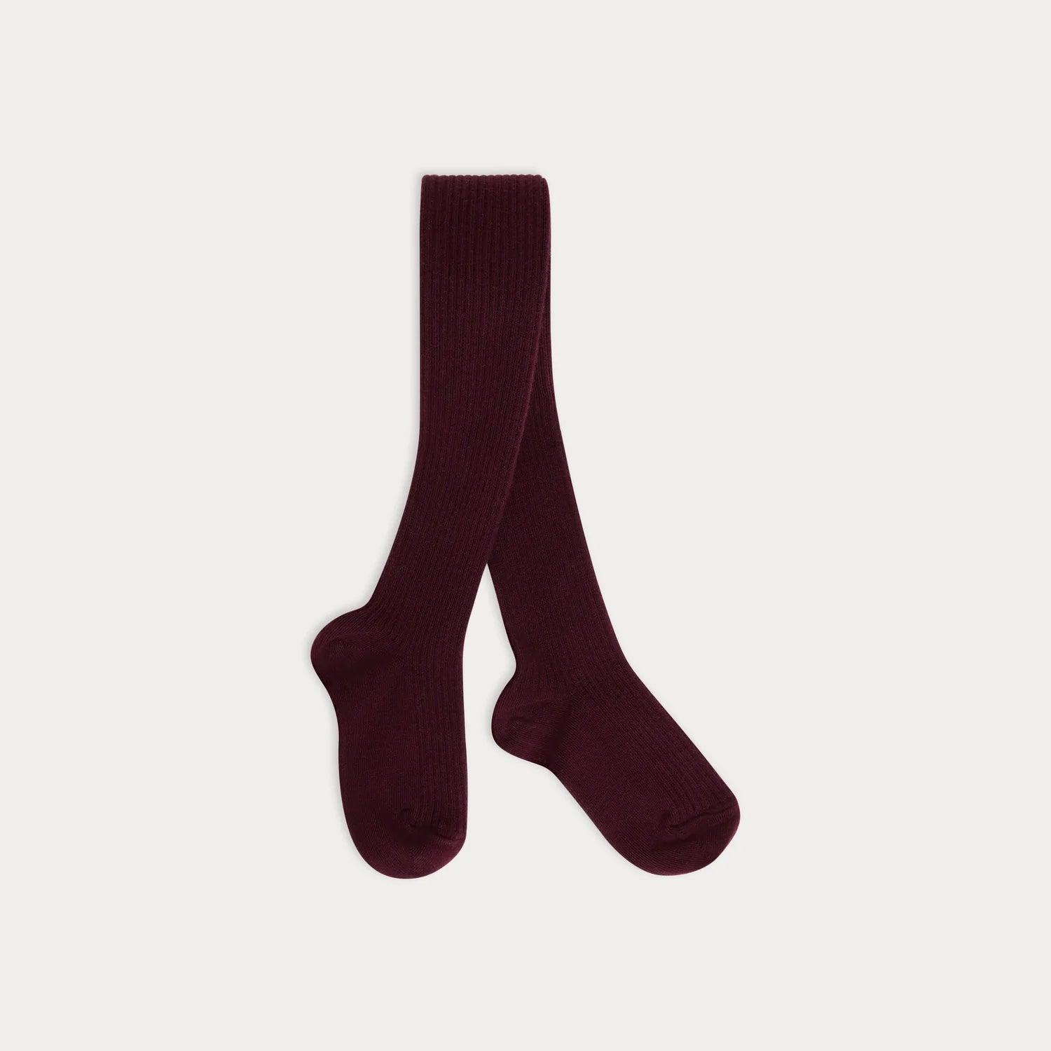 Girls Dark Red Cotton Tights