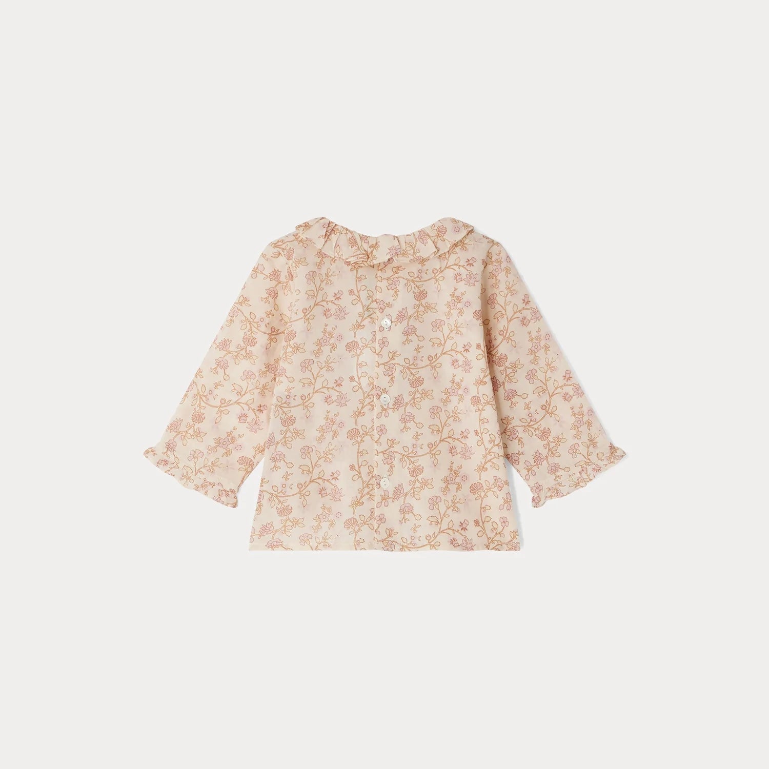 Baby Girls Pink Floral Cotton Shirt