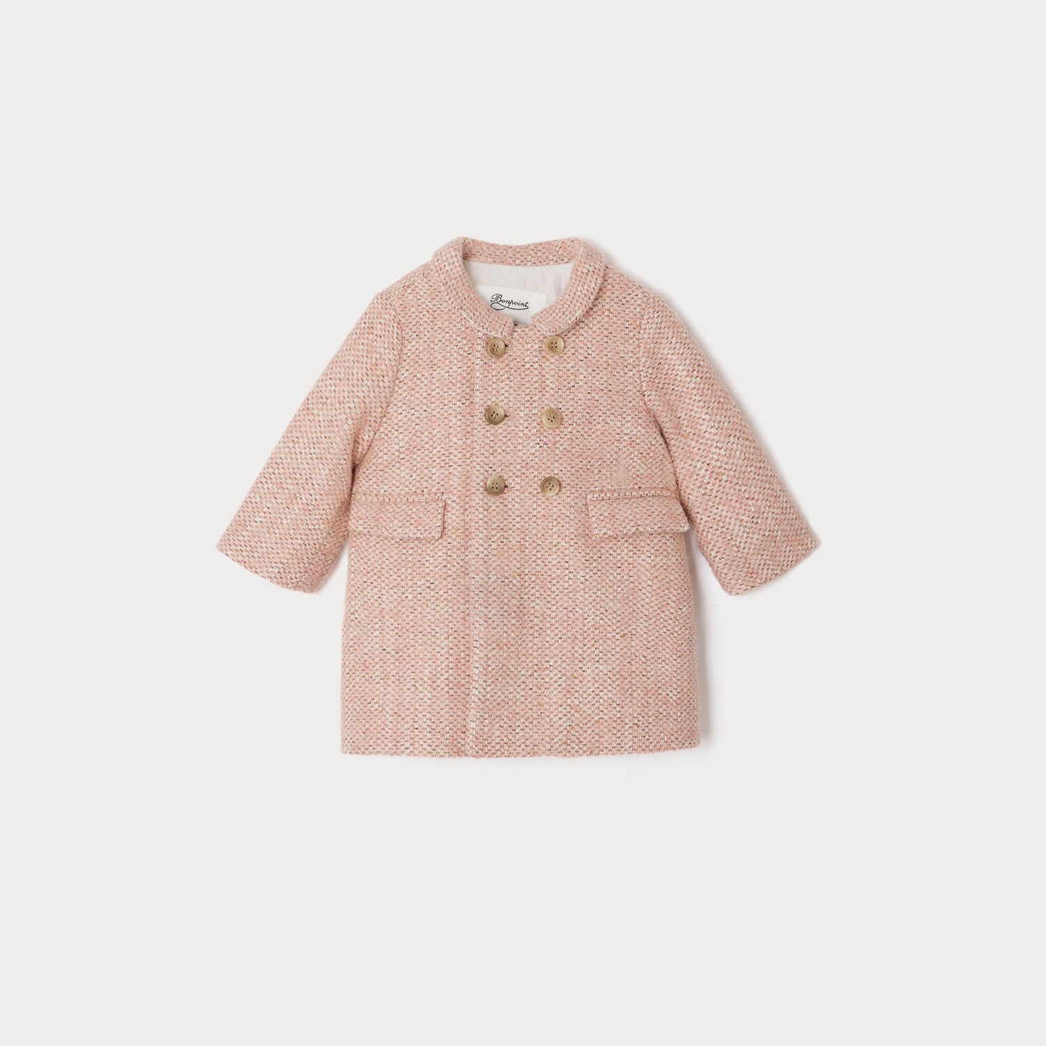 Baby Girls Pink Wool Coat