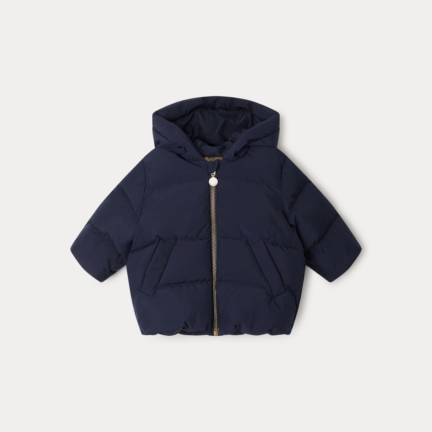 Baby Girls Navy Padded Down Jacket