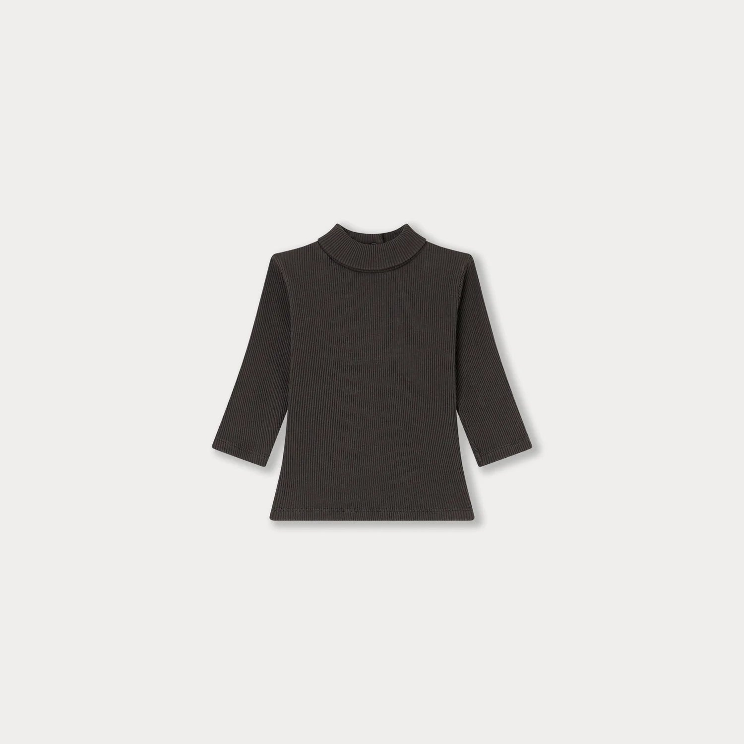 Baby Girls Dark Grey Cotton T-Shirt