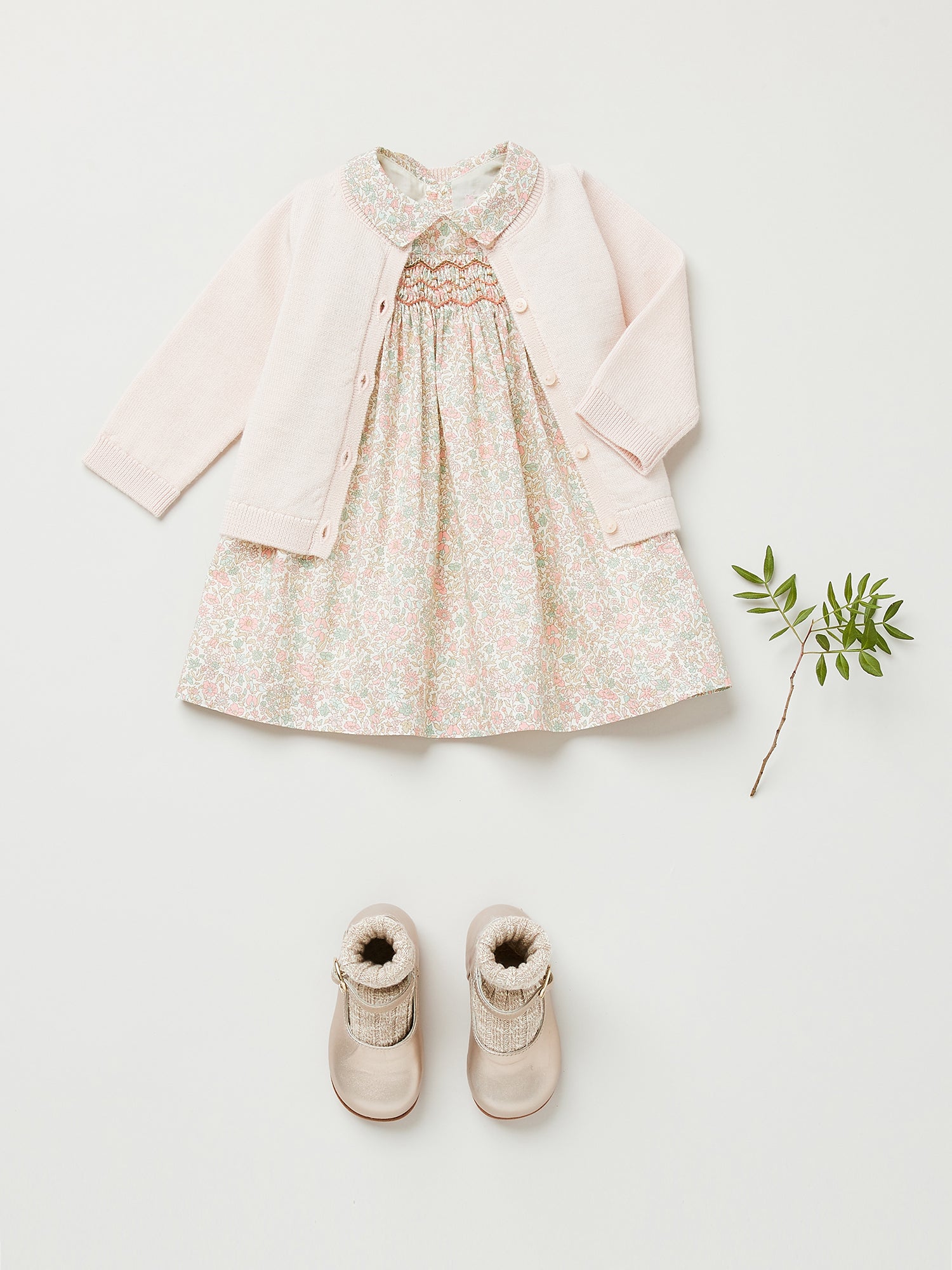 Baby Girls Light Pink Wool Cardigan