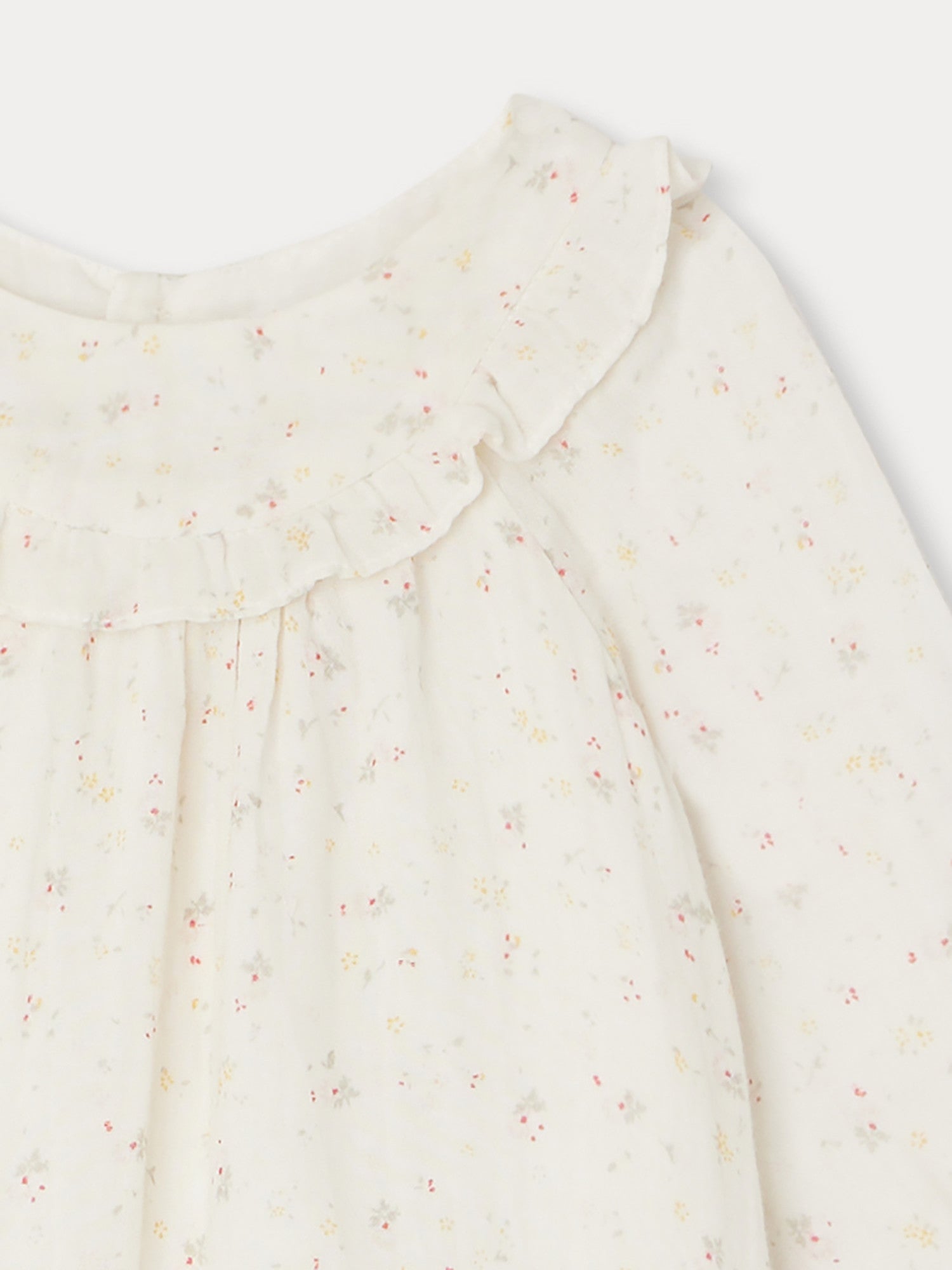 Baby Girls White Floral Cotton Dress