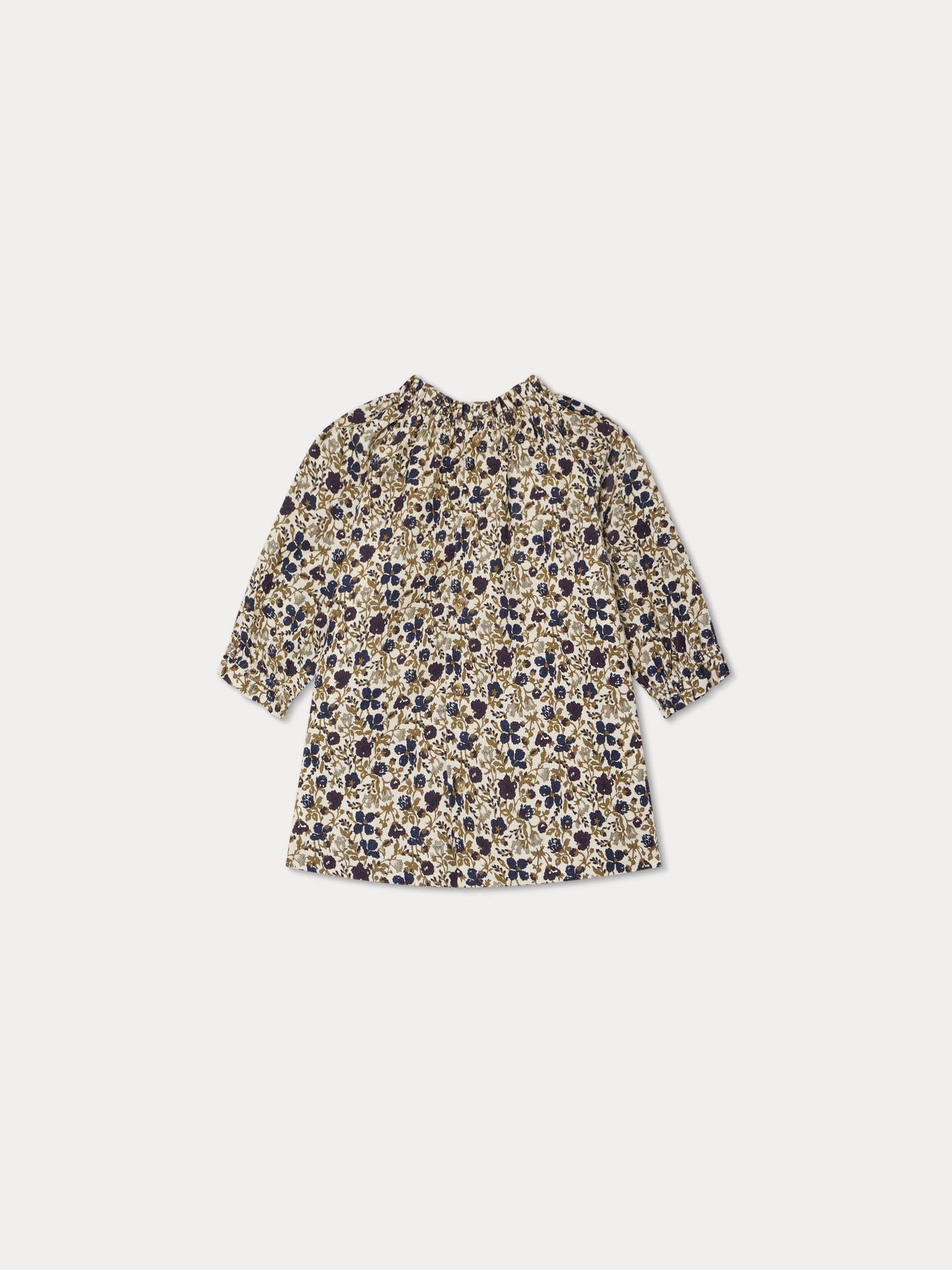 Baby Girls Beige Floral Cotton Dress