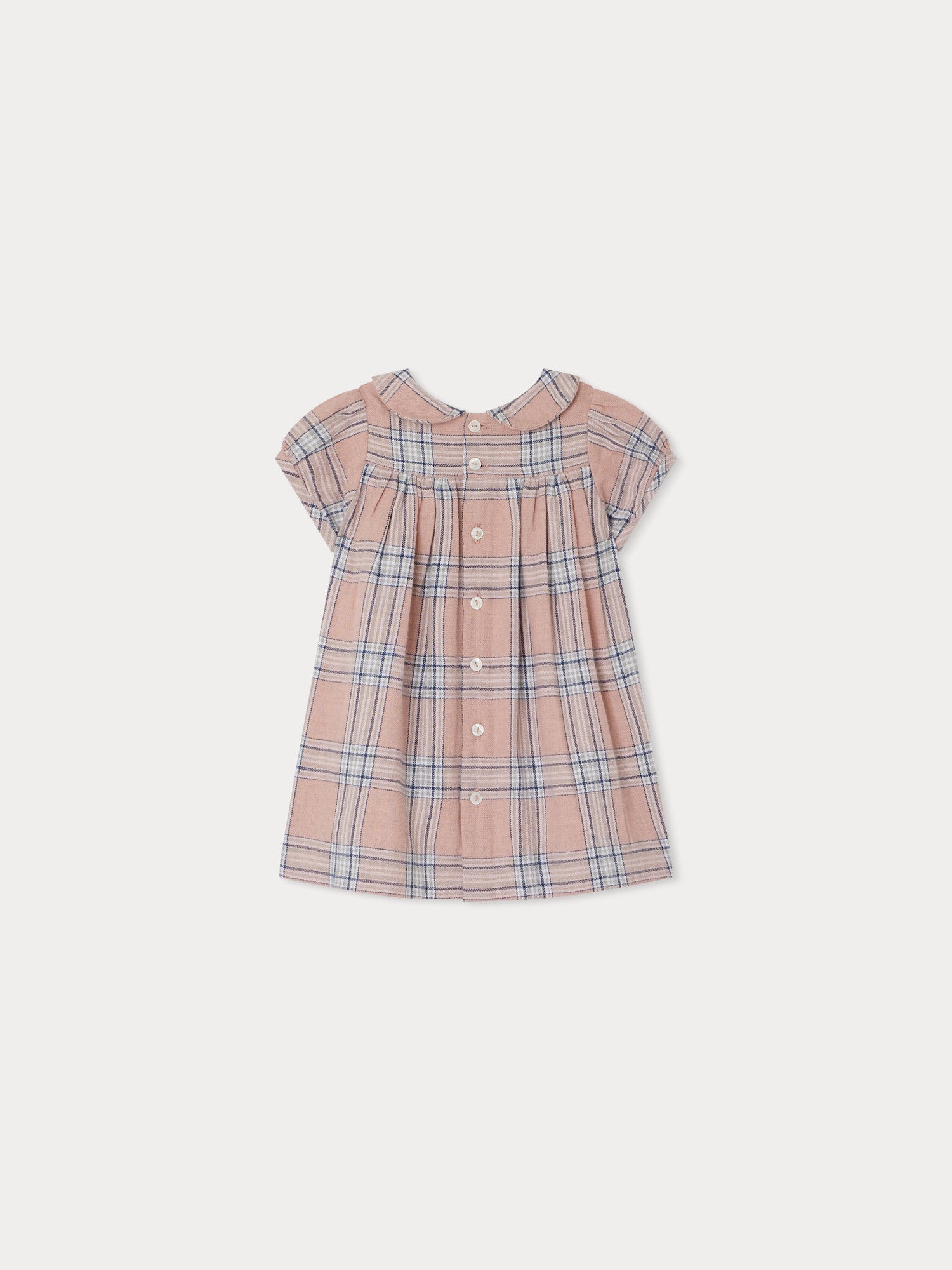 Baby Girls Pink Check Cotton Dress