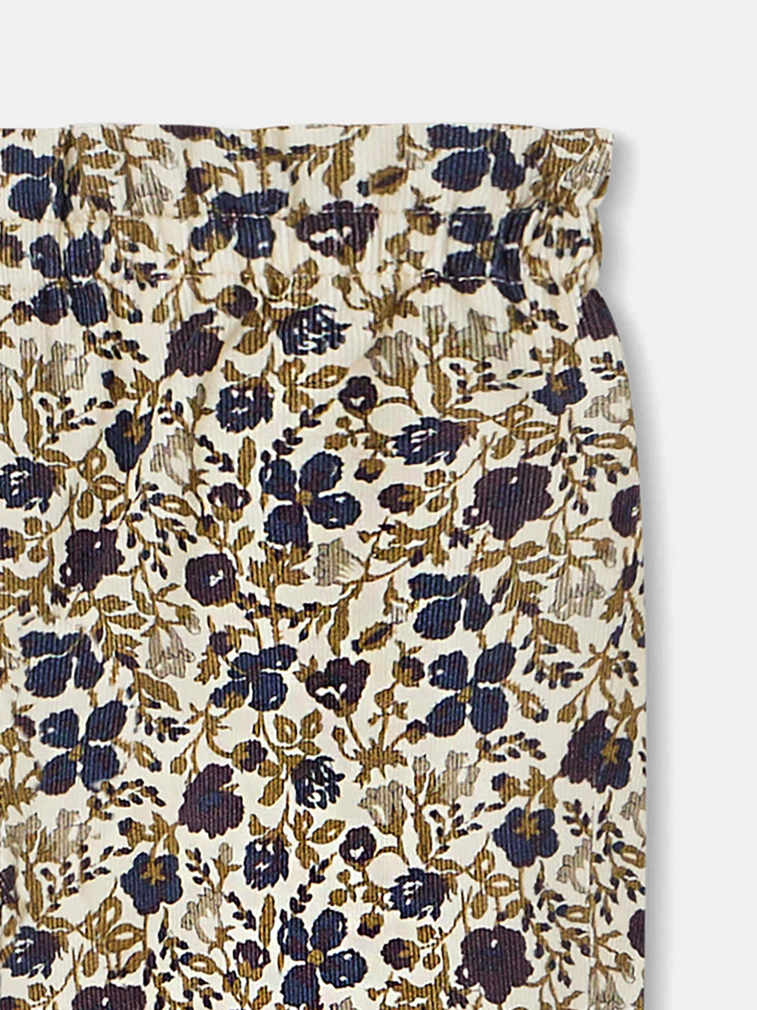 Baby Girls Beige Floral Trousers