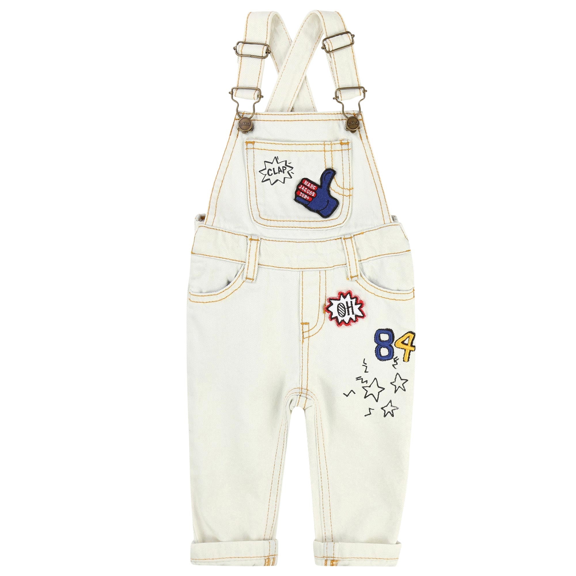 Girls Off-White Denim Dungarees - CÉMAROSE | Children's Fashion Store - 1