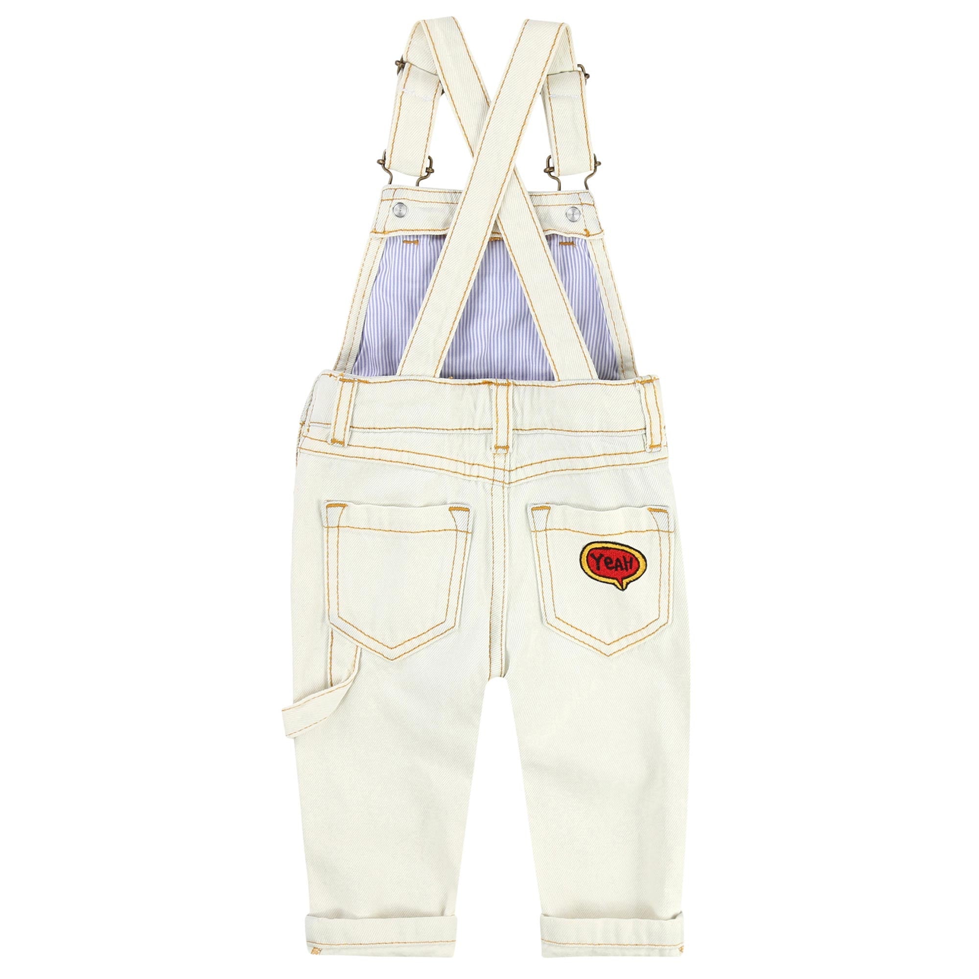 Girls Off-White Denim Dungarees - CÉMAROSE | Children's Fashion Store - 2