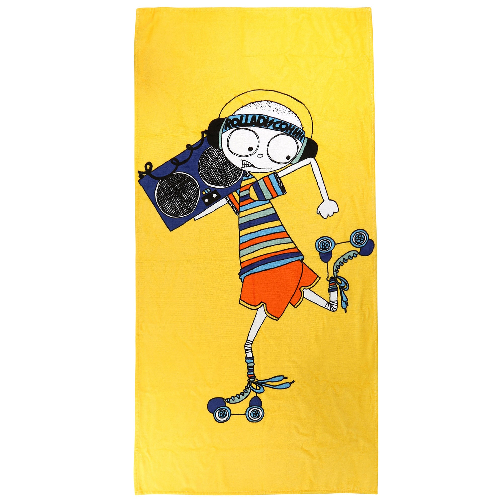 Girls Yellow'Miss Marc' Towel - CÉMAROSE | Children's Fashion Store