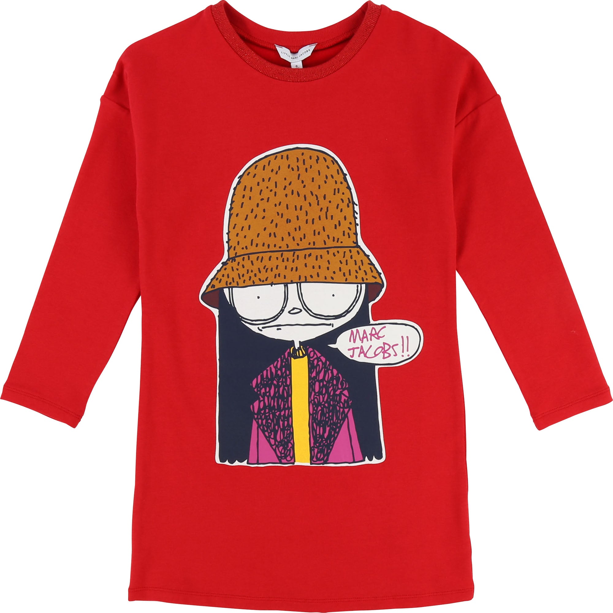Girls Pop Red Cotton Dress