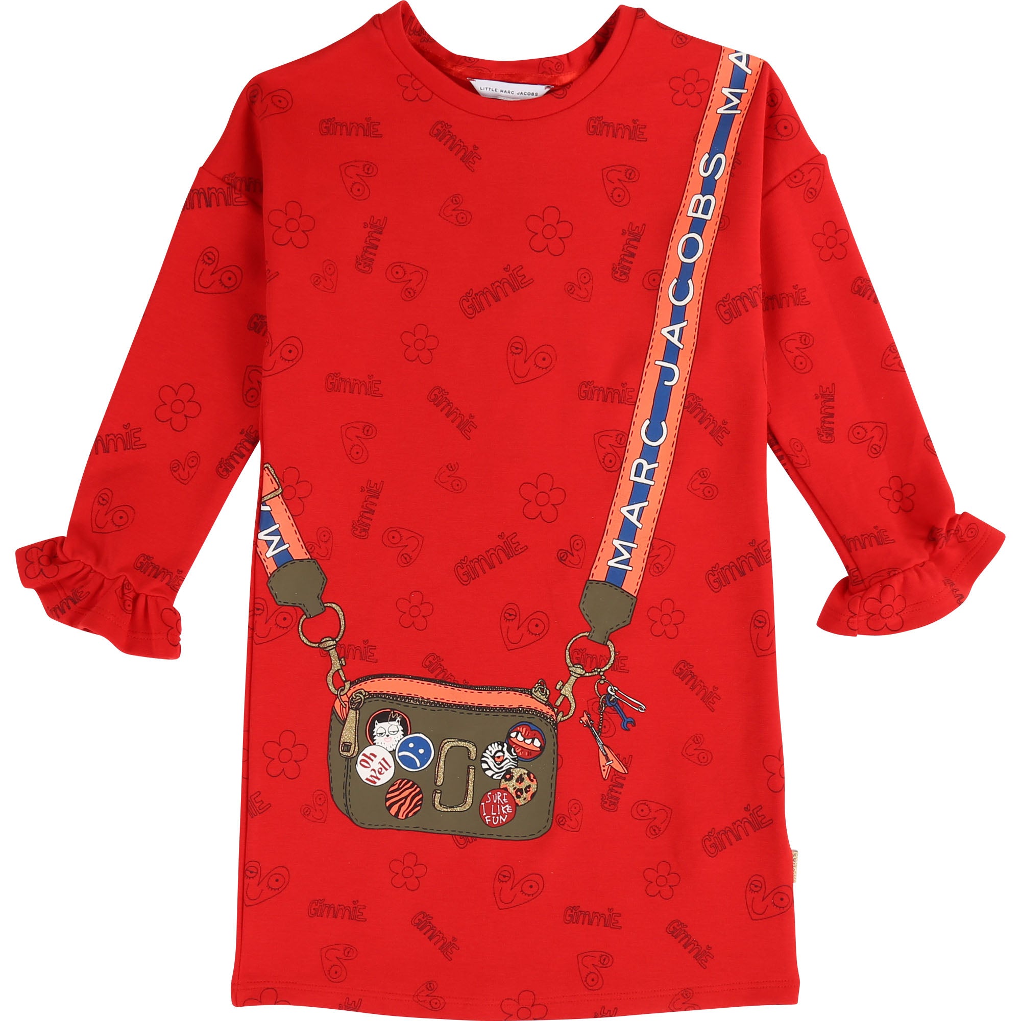 Girls Red Pattern Dress