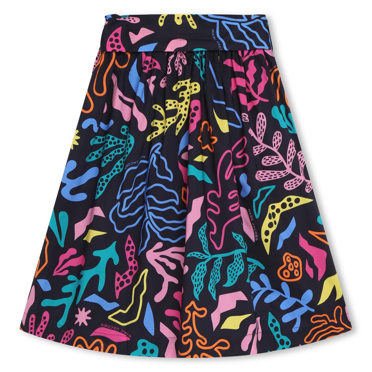 Girls Dark Blue Flower Skirt