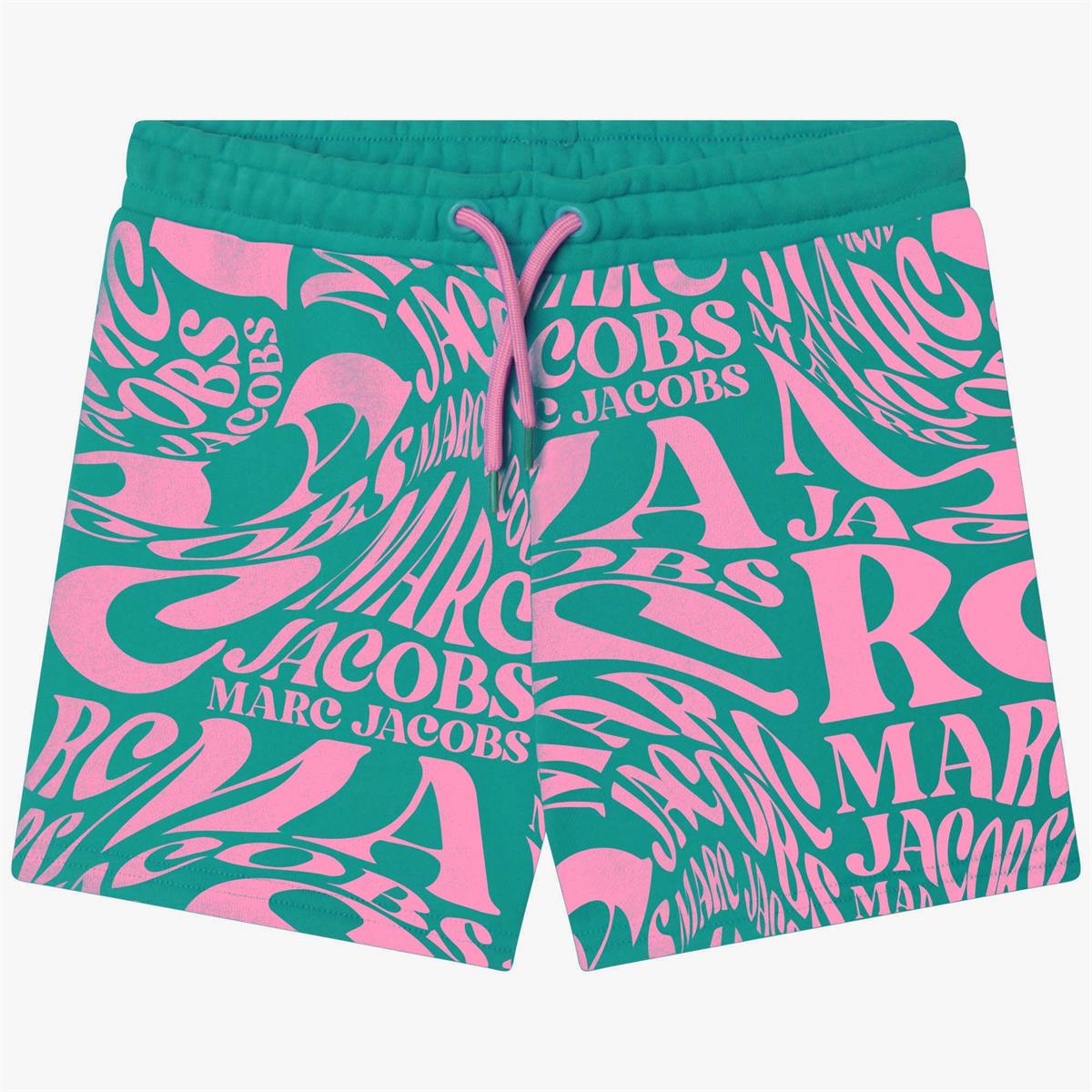 Girls Green Logo Shorts