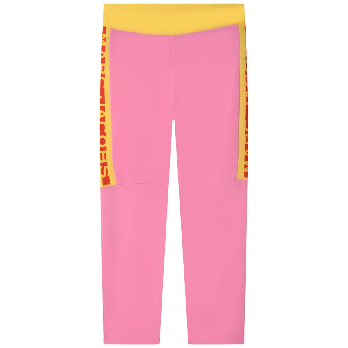 Girls Pink Logo Leggings