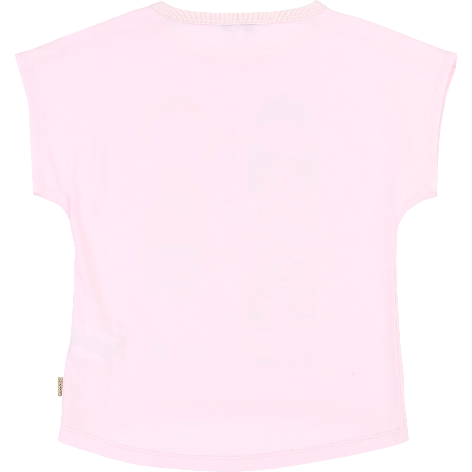 Girls Light Pink Printed T-shirt