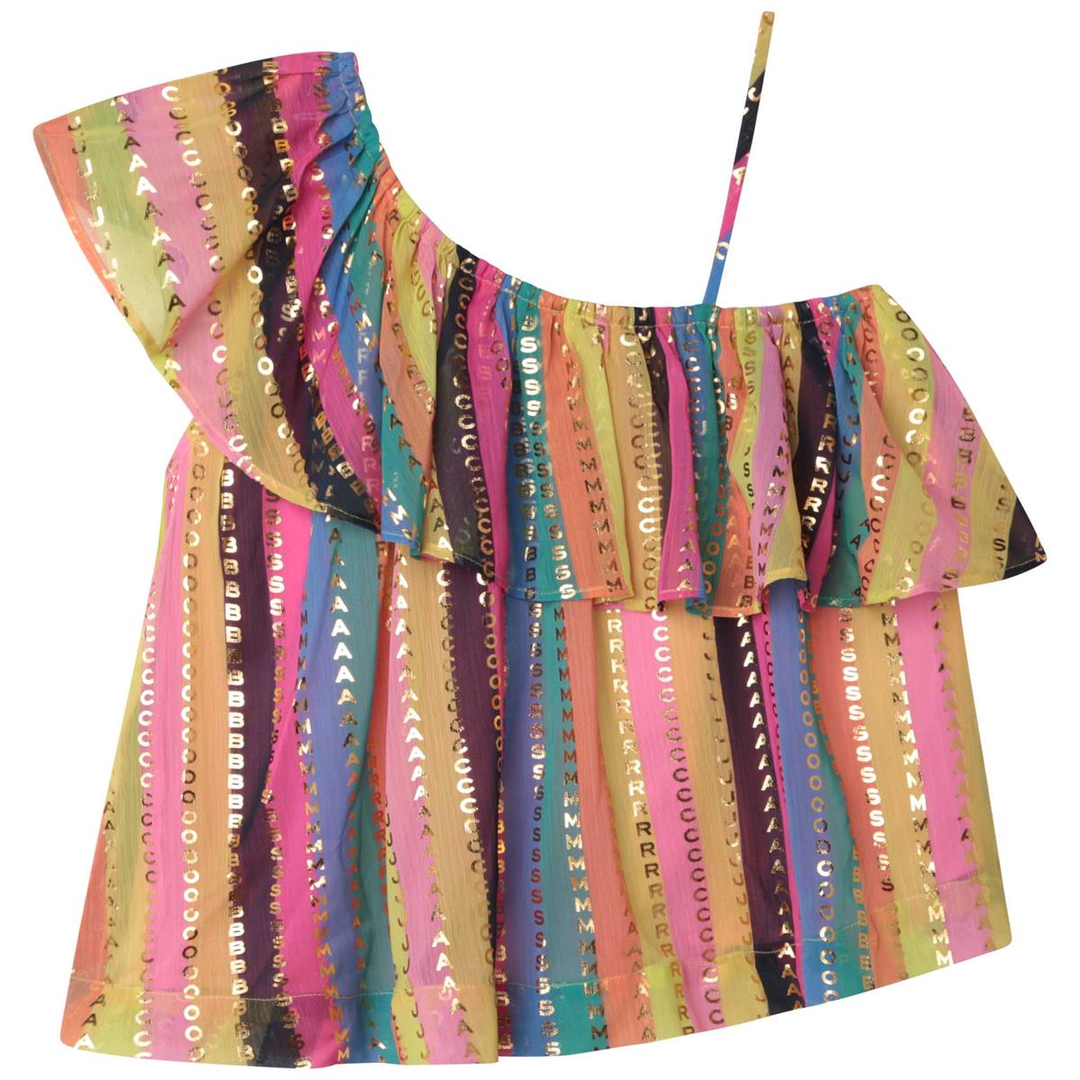 Girls Multicolor Sequin Top