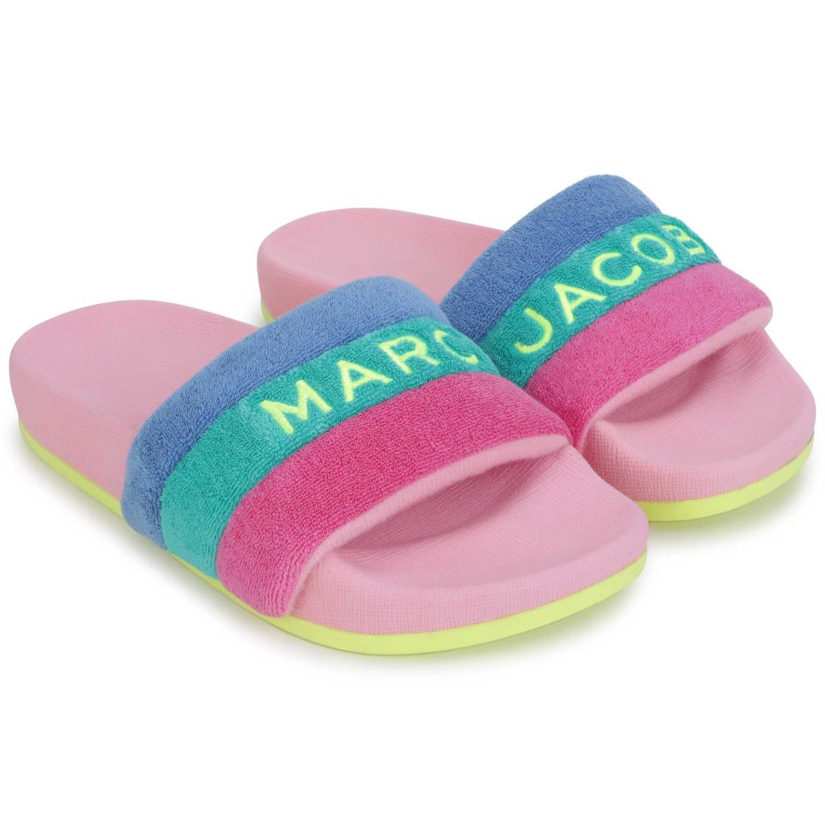 Girls Pink Logo Sandals