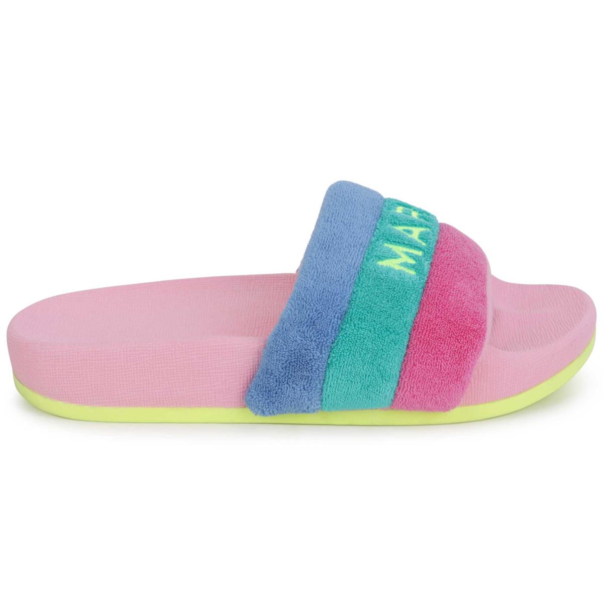 Girls Pink Logo Sandals