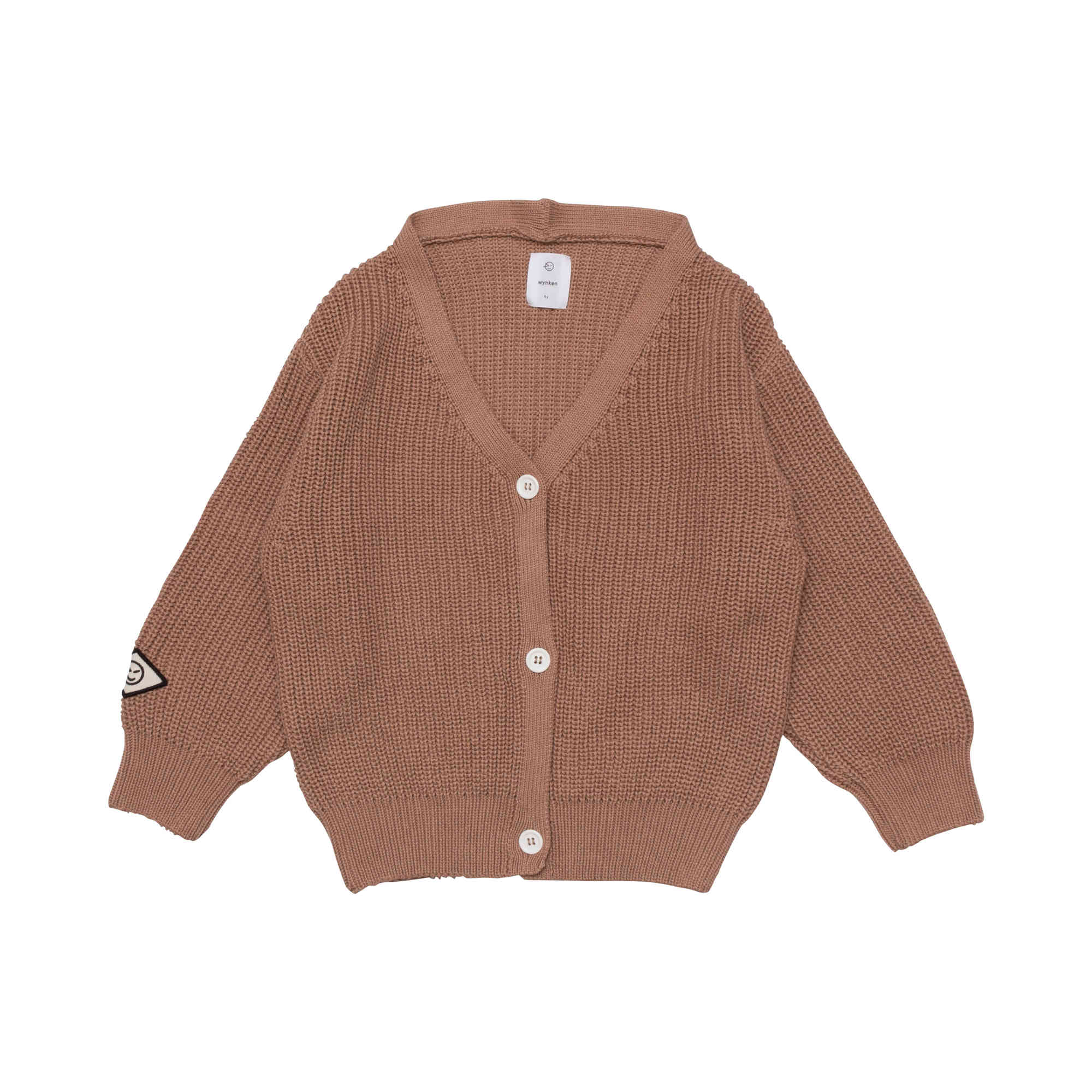 Girls Caramel Cotton Cardigan