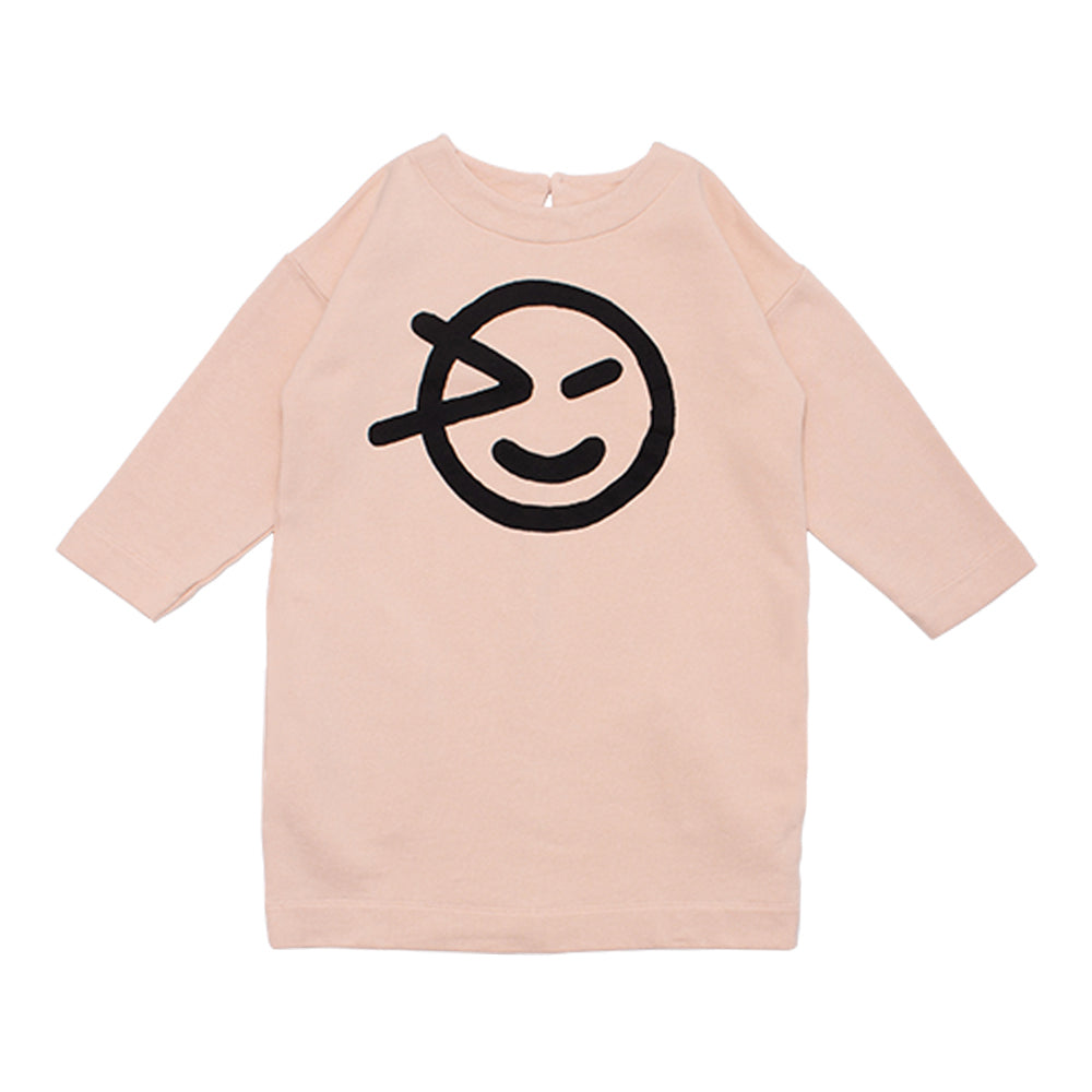 Girls Pink Logo Cotton Dress