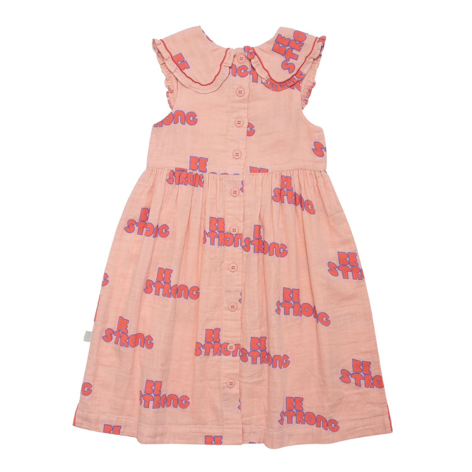 Girls Pink Ruffled Cotton Dress