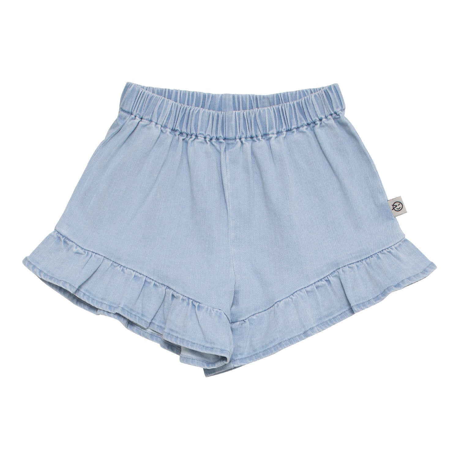 Girls Pale Blue Denim Shorts