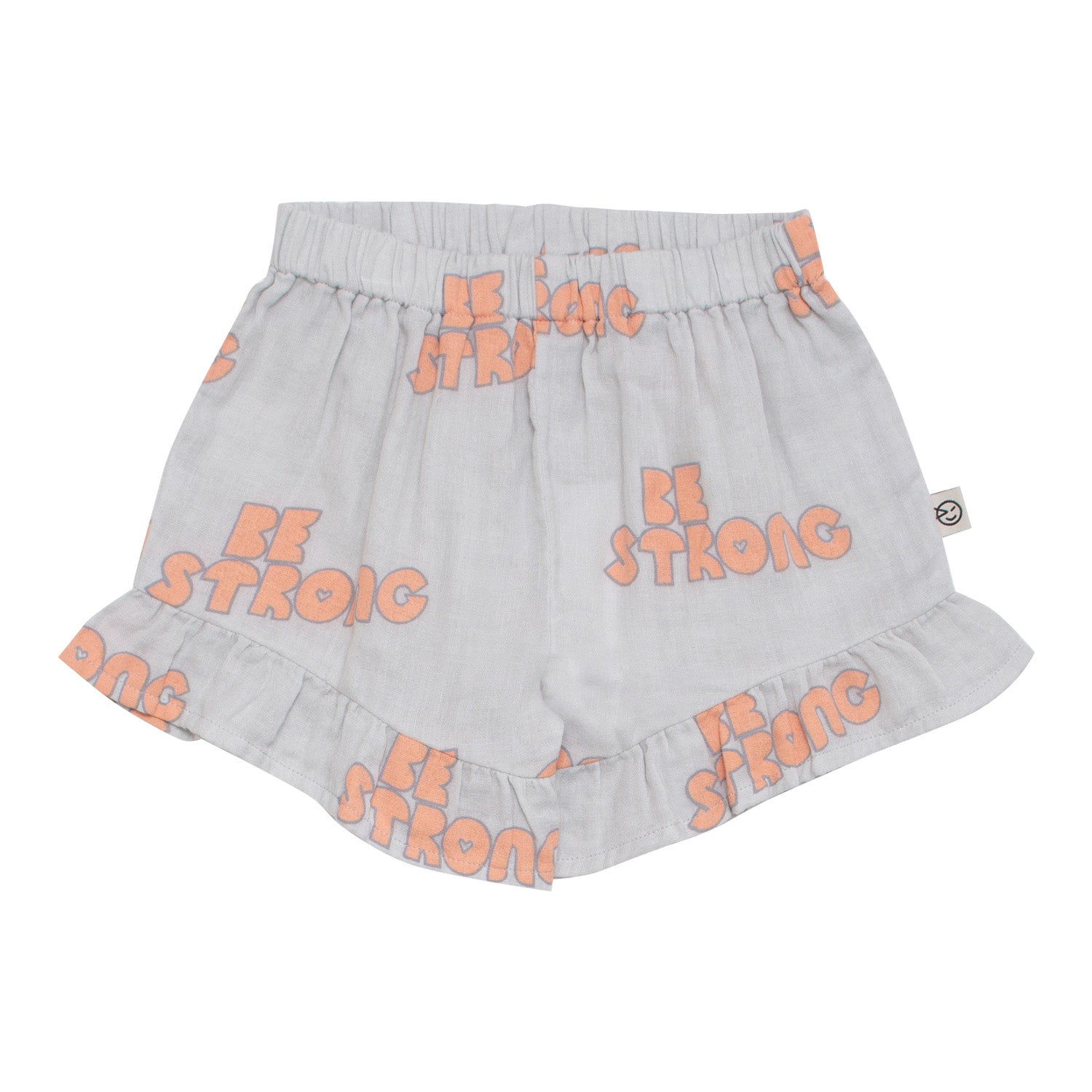 Girls Pale Blue Logo Cotton Shorts