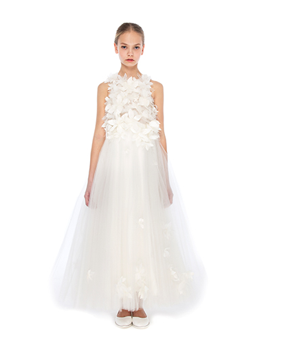 Girls White 'On her wedding day' Dress