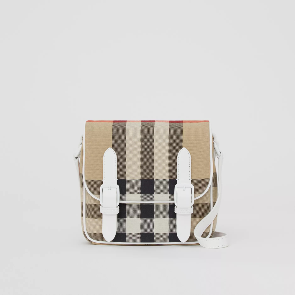 Girls Beige Check Bag