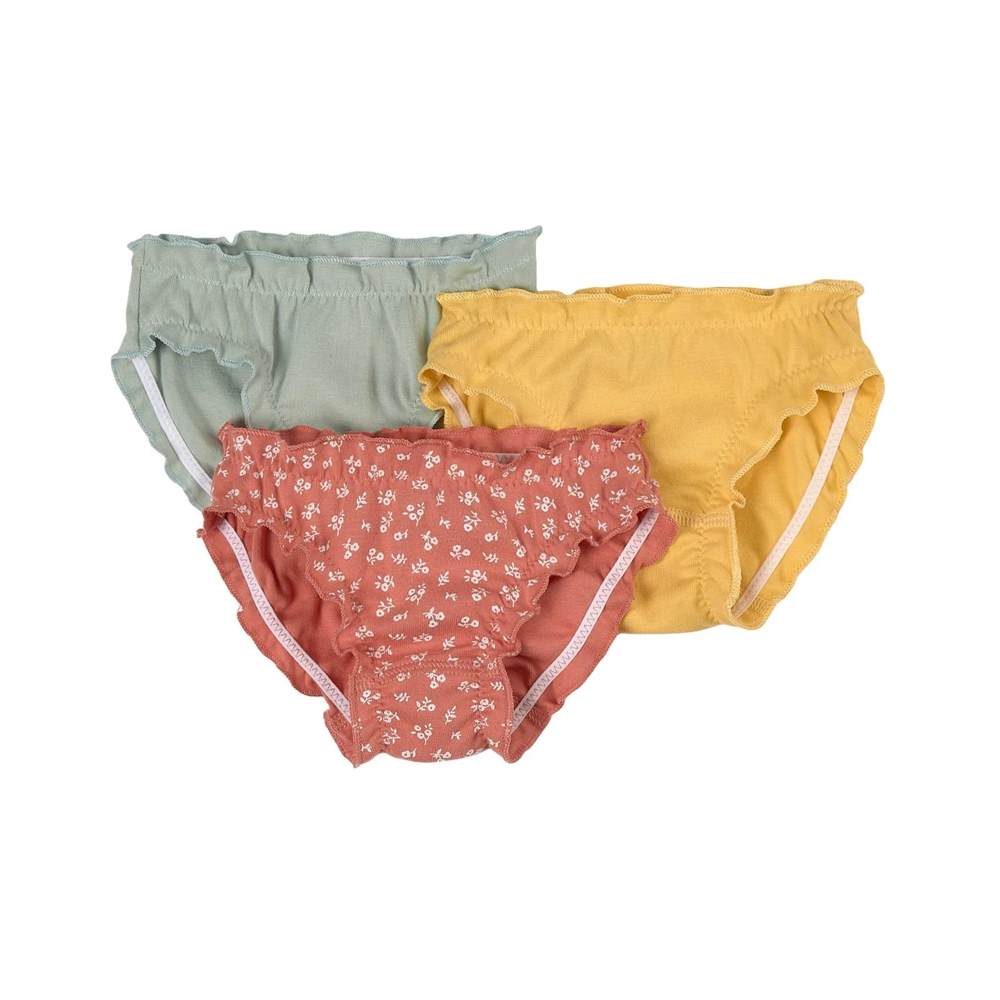 Girls Multicolor Cotton Underwear Set(3 Pack)